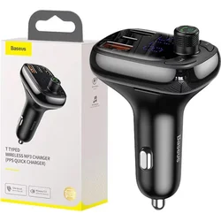 Bluetooth FM vysielač Baseus S13 v tvare T čierny