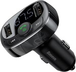 Bluetooth MP3 FM Transmiter Baseus s nabíjením 2xUSB 3.4A černý