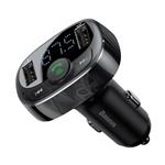 Bluetooth MP3 FM vysielač Baseus s nabíjaním, 2x USB 3,4 A, čierny