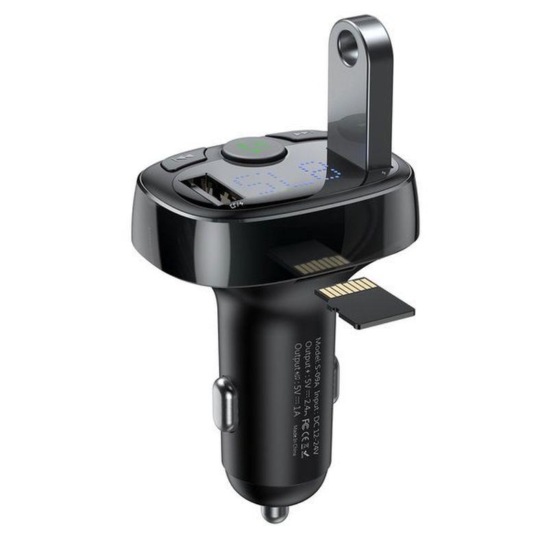 Bluetooth MP3 FM vysielač Baseus s nabíjaním 2xUSB 3,4A čierny