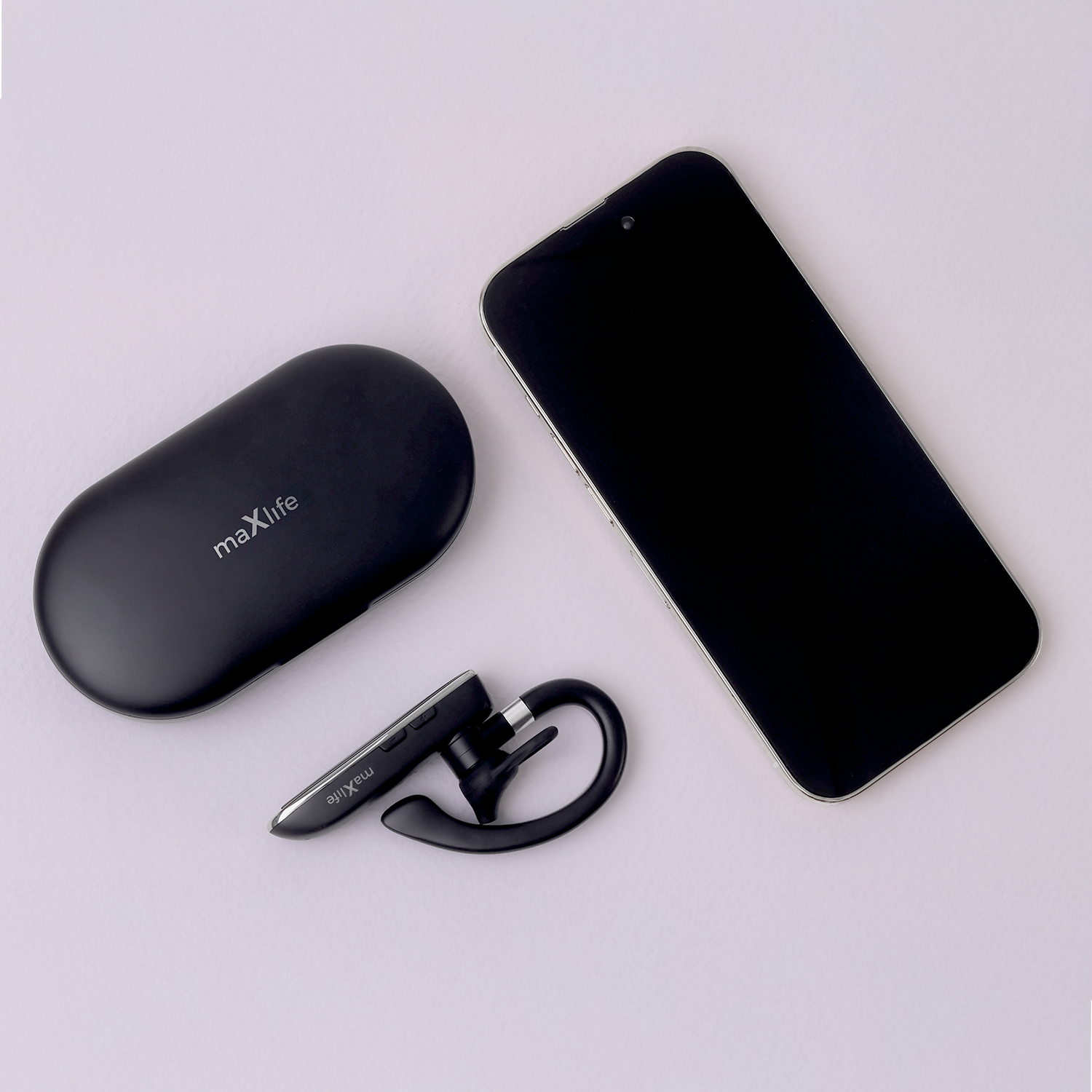 Bluetooth sluchátko s nabíjecím pouzdrem Maxlife MXBH-01 černé