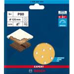 BOSCH Brúsne papiere EXPERT C470 viacdierové pre excentrické brúsky 125 mm, P80 5 ks (2.608.901.094)