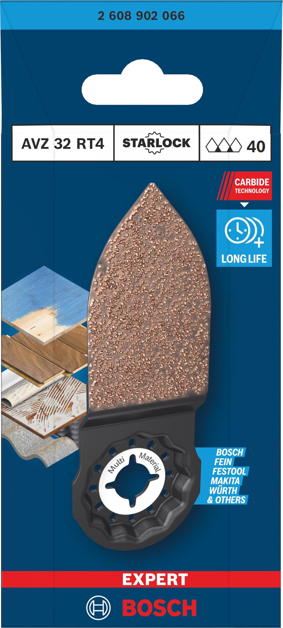 BOSCH Brusné prsty EXPERT AVZ 32 RT4, 32 × 53 mm (2.608.902.066)