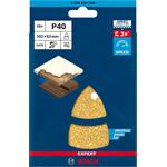 BOSCH brúsny papier EXPERT C470 s 11 otvormi pre multifunkčné píly 102 × 62 mm, 93 mm, G 40, 10 ks (2.608.900.886)