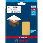 BOSCH brúsny papier EXPERT C470 so 6 otvormi pre vibračné brúsky 115 × 107 mm, G 80, 10 ks (2.608.900.892)