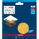 BOSCH Brúsny papier EXPERT C470 viacdierový pre excentrické brúsky 125 mm, P240 5 ks (2.608.901.098)