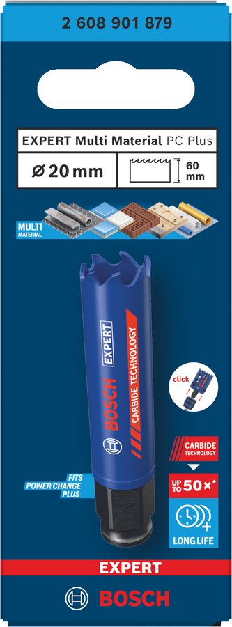 BOSCH Děrovka EXPERT Multi Material pro Power Change Plus, 20 × 60 mm (2.608.901.879)