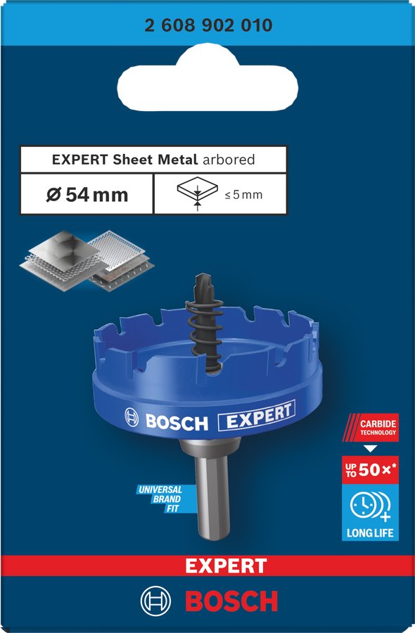 BOSCH Děrovka s adaptérem EXPERT Sheet Metal 54 × 5 mm (2.608.902.010)