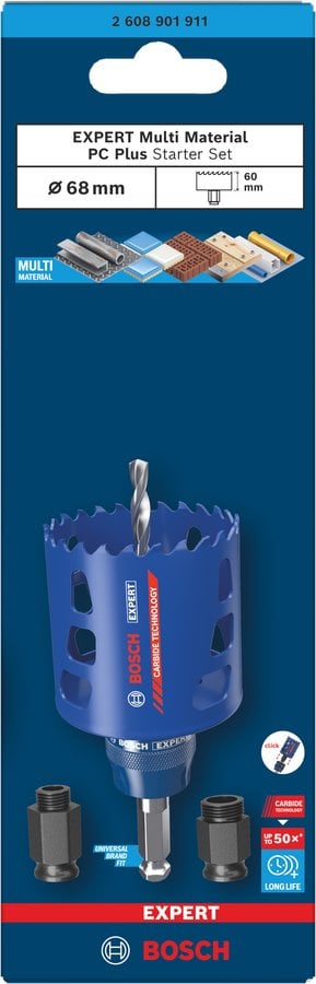BOSCH EXPERT Multi Material Power Change Plus, štartovacia sada, 68 × 60 mm (2.608.901.911)
