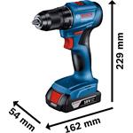 BOSCH Kombinovaná súprava GDR 18V-215 + GSR 185-LI + 2× 2,0 AH + GAL 18V-20 + kufor (0.601.9N2.023)