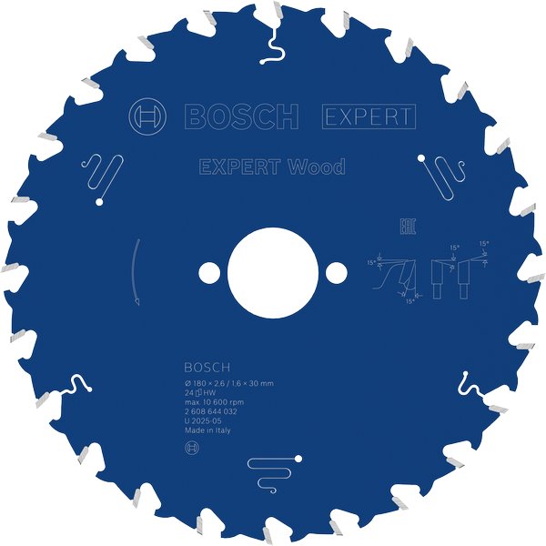 BOSCH Pilový kotouč Expert for Wood, 180 × 2,6/1,6 × 30 mm, T24 (2.608.644.032)