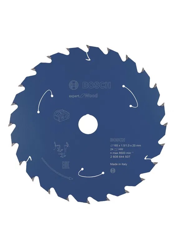 BOSCH Pílový list Expert na drevo pre akumulátorové píly 165×1,5/1×20 T24 (2.608.644.507)