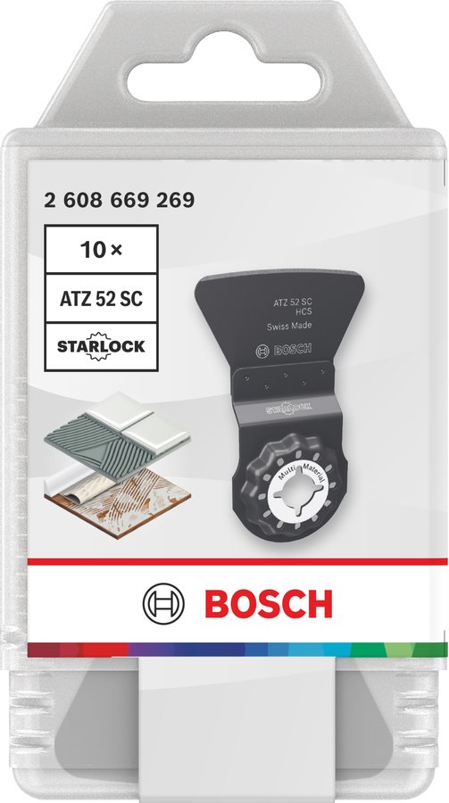 BOSCH Pilový list Multi Material ATZ 52 SC, Starlock, 52 × 26 mm, 10 ks (2.608.669.269)