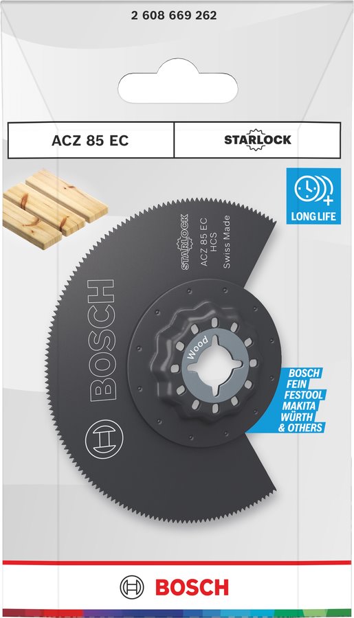 BOSCH Pilový list na dřevo ACZ 85 EC, Starlock, 85 mm (2.608.669.262)