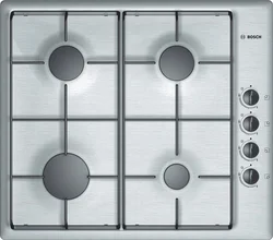 BOSCH plynová varná deska PCD615DEU, 4x hořák, jiskrové zapalování, pojistka zhasnutí plamene, nerez
