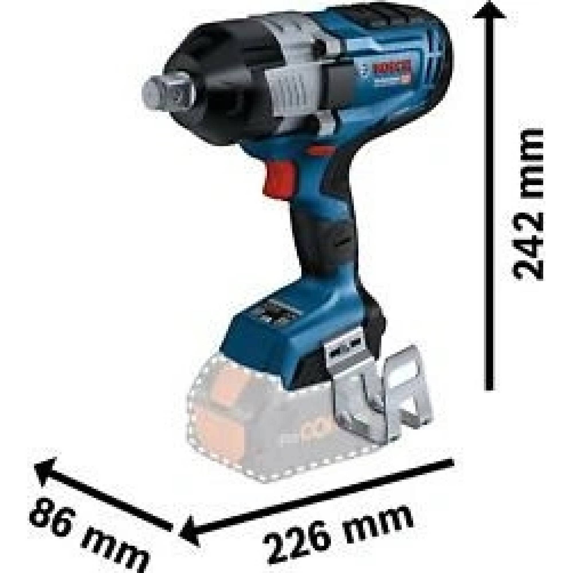 BOSCH PRO GDS 18V-1600 HC Akumulátorový rázový utahovák (0.601.9M1.000)
