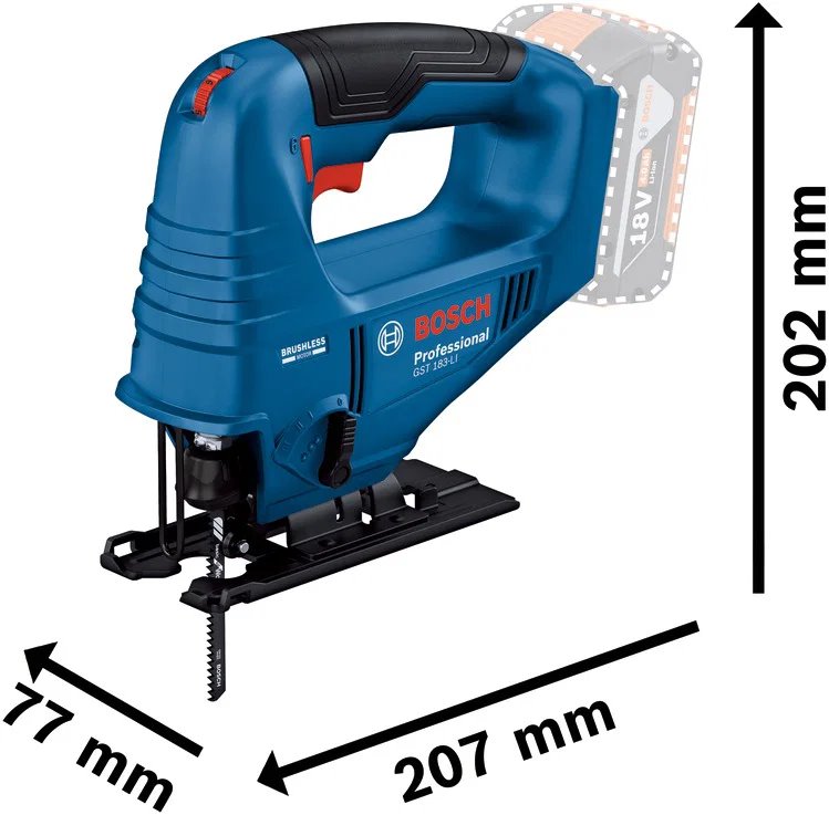 BOSCH PRO GST 183-LI Akumulátorová kmitací pila (0.601.5B7.020)