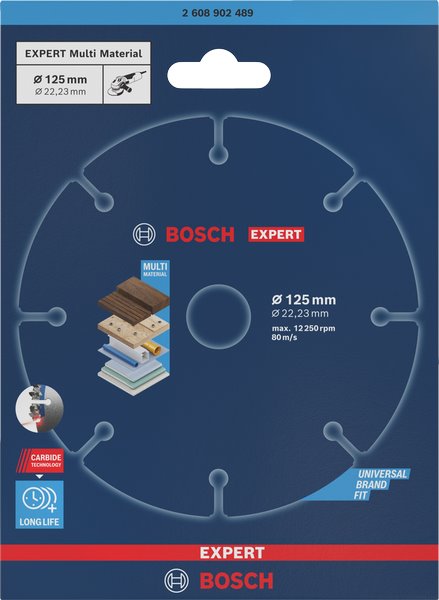 BOSCH Řezací kotouče EXPERT Carbide Multi Wheel 125 mm, 22,23 mm (2.608.902.489)