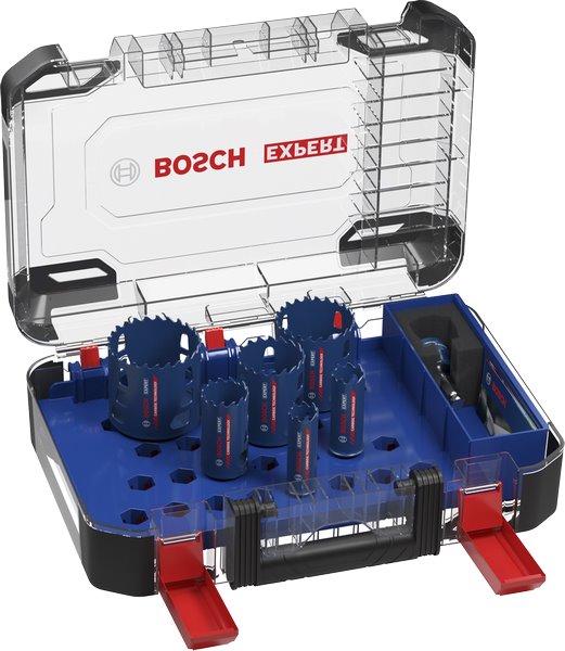 BOSCH Sada dierovačov EXPERT Multi Material Power Change Plus, 22; 25; 35; 51; 60; 68 × 60 mm, 9 ks (2.608.901.906)