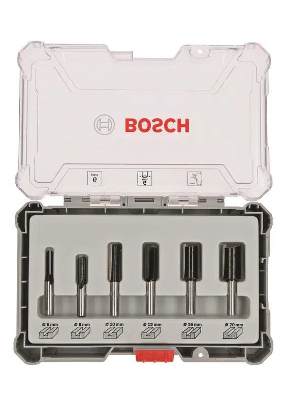 BOSCH Sada fréz, 6 ks, drážkovací frézy s 6mm vřetenem (2.607.017.465)