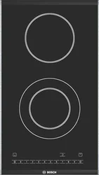 BOSCH sklokeramická varná deska PKF375N14E, DirectSelect, 2 zóny - 1x dvouokruh., HighSpeed, fazeta
