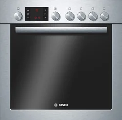 BOSCH sporák vestavný HEV43T350E, 53 l, multifunkce, GranitEmail, ecoClean, 270°, nerez