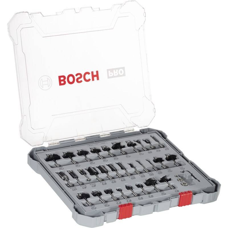 BOSCH Zmiešaná sada tvarových fréz s vretenom O 6 mm, 30 ks (2.607.017.474)
