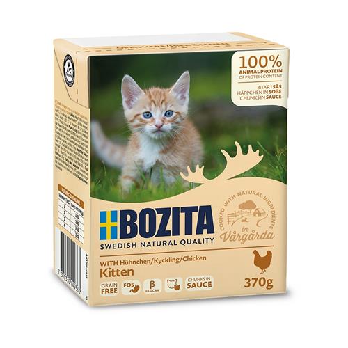 Bozita Cat Kitten kúsky v omáčke s kuracím mäsom, tetrapak 370 g