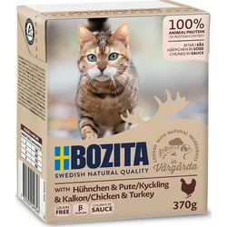 Bozita Cat kousky v omáčce s kuřecím a krůtím, tetrapak kapsička 370 g