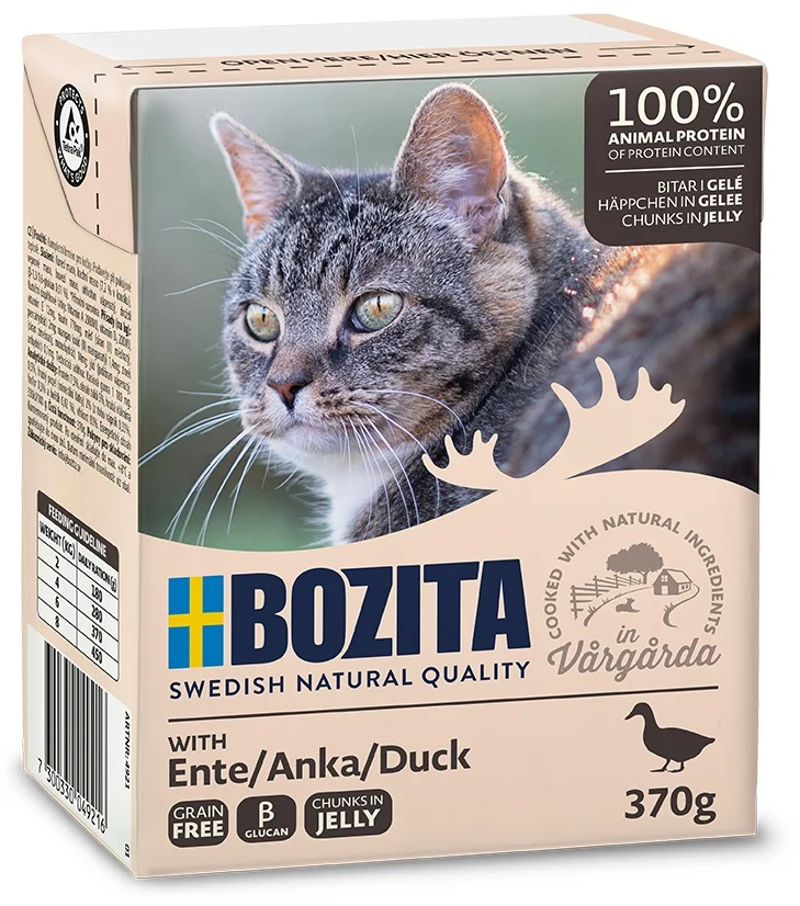 Bozita Cat kousky v želé s kachním, tetrapak kapsička 370 g