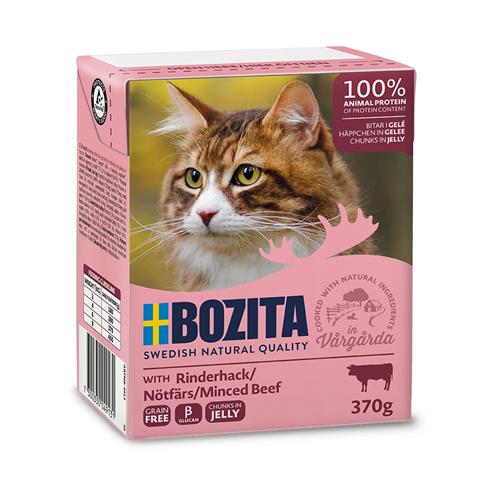 Bozita Kocúr v želé s mletým hovädzím mäsom, tetrapak 370 g