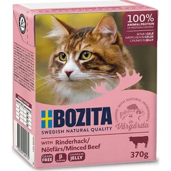 Bozita Kocúr v želé s mletým hovädzím mäsom, tetrapak 370 g