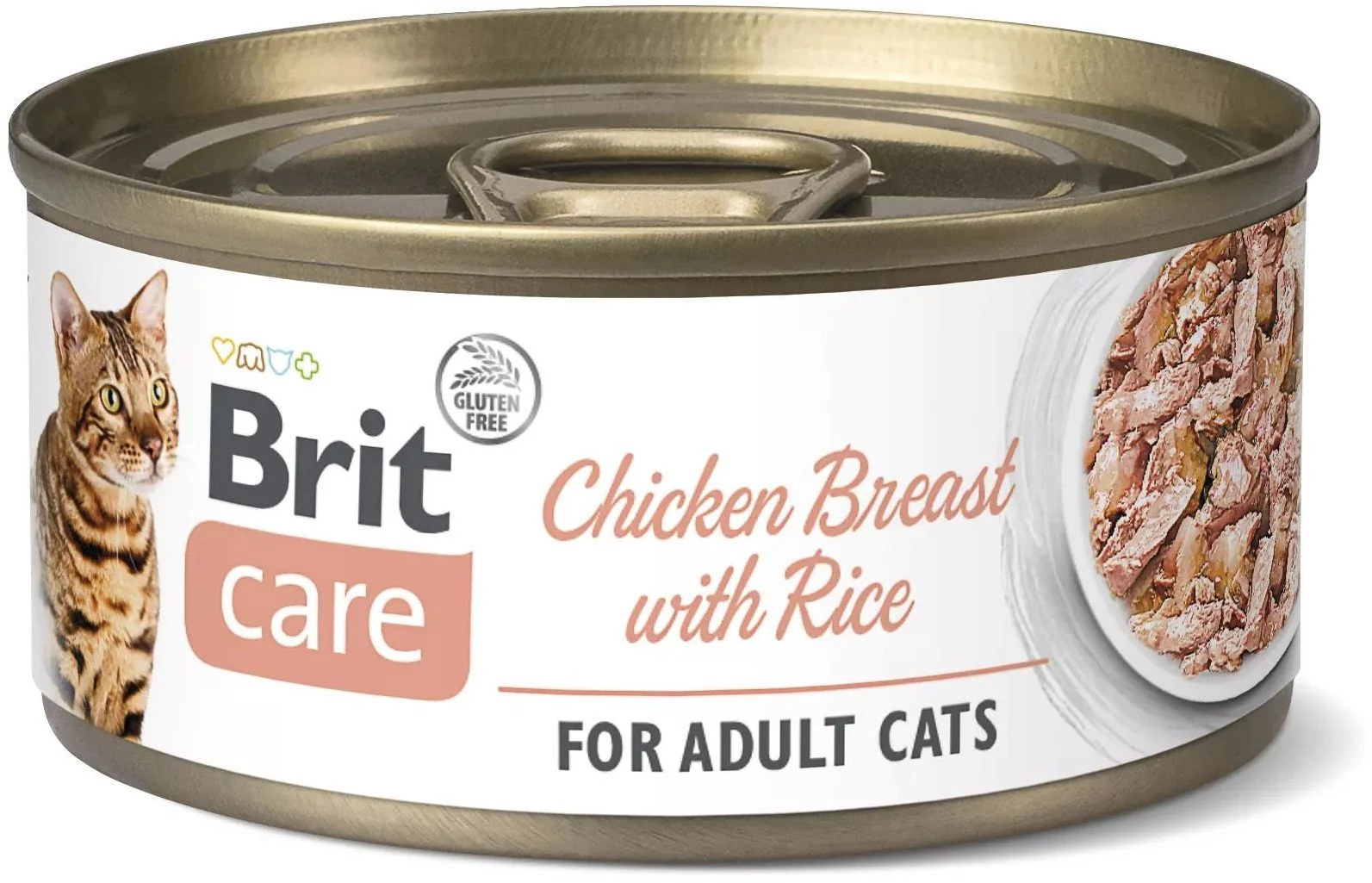 Brit Care Cat Chicken Breast with Rice 70g (fillets) konzervy pro kočky