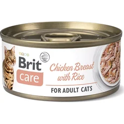 Brit Care Cat Chicken Breast with Rice 70g (fillets) konzervy pro kočky