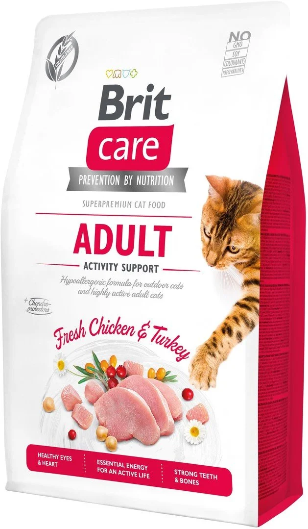 Brit Care Cat Grain-Free Adult Activity Support, 2kg granule pro kočky