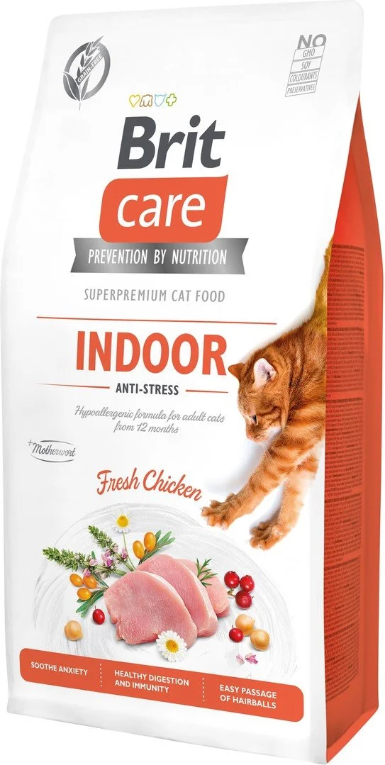 Brit Care Cat Grain-Free Indoor Anti-stress, 7 kg granúl pre mačky