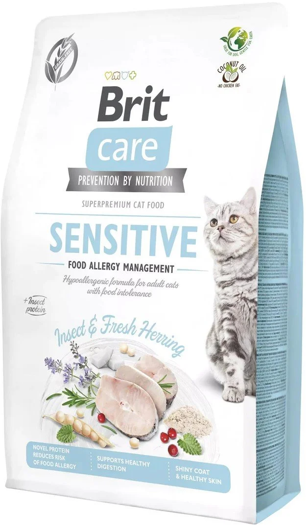 Brit Care Cat Grain-Free Insect. Food Allergy Management, 2kg granule pre mačky