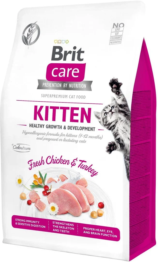 Brit Care Cat Grain-Free Kitten Healthy Growth & Development, 0,4kg granule pro koťata