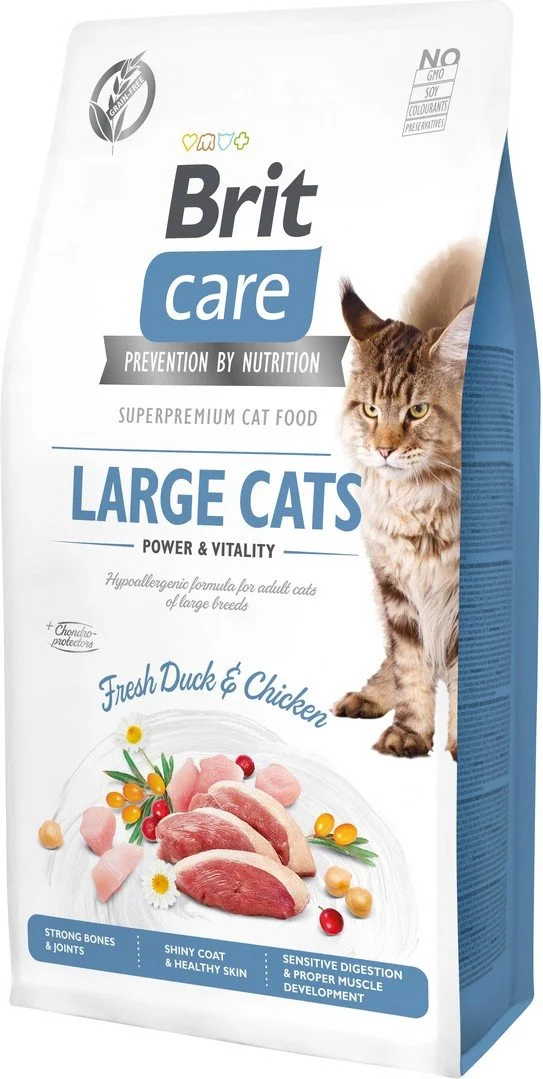 Brit Care Cat Grain-Free Large cats Power & Vitality, 7kg granule pro kočky