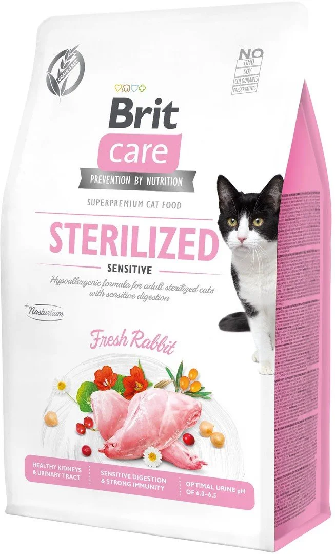 Brit Care Cat Grain-Free Sterilized Sensitive, 0,4kg granule pro kočky