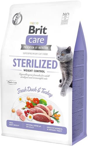 Brit Care Cat Grain-Free Sterilized Weight Control, 0,4kg granule pro kočky