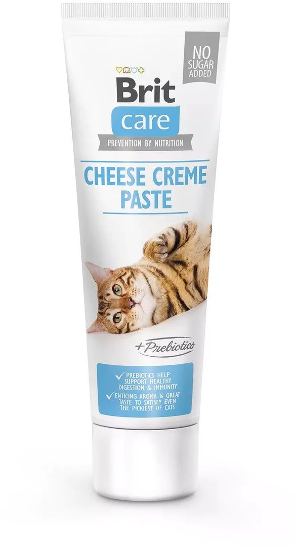 Brit Care Cat pasta Cheese Creme obohatená o prebiotiká 100g pasta pre mačky