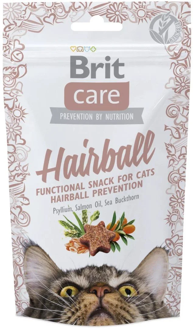 Brit Care Cat Snack Hairball 50g pamlsky pro kočky