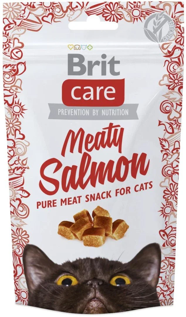 Brit Care Cat Snack Meaty Salmon 50g (EÚ) pochúťky pre mačky