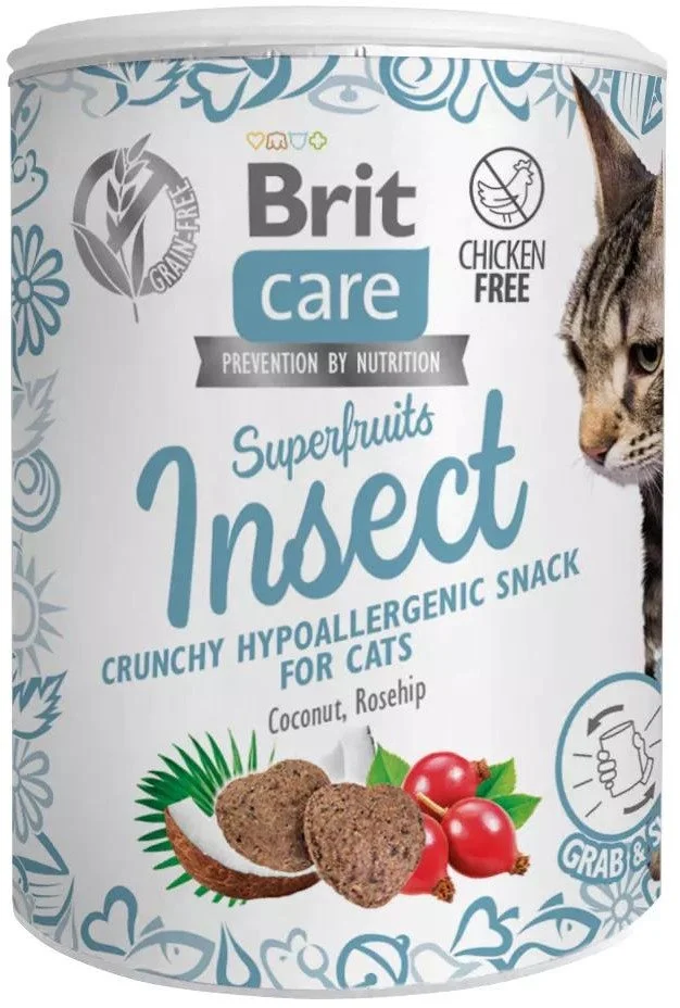 Brit Care Cat Snack Superfruits Insect 100g pochúťky pre mačky