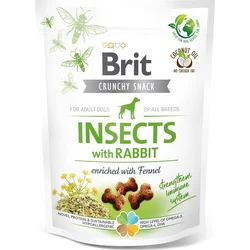 Brit Care Dog Crunchy Cracker. Hmyz s králikom obohatený o fenikel, 200g pochúťky pre psov
