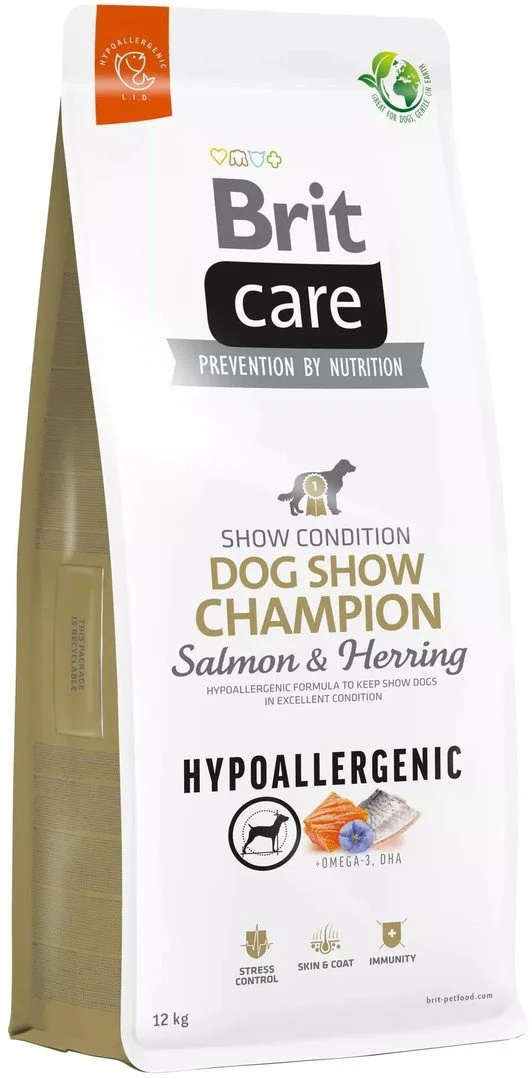 Brit Care Dog Hypoallergenic Dog Show Champion, 12kg granule pro psy