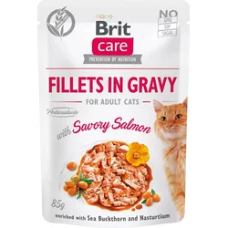 BRIT Care Filety v omáčke Savory Salmon 85g