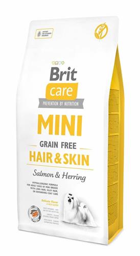 Brit Care Mini Grain Free Hair & Skin 7 kg granúl pre psy