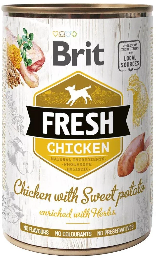 Brit Fresh Chicken with Sweet Potato 400g konzerva pre psy